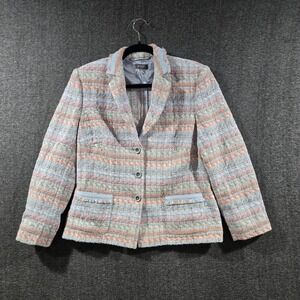 BASLER Size 40‎ Tweed Button Designer Blazer Jacket Multicolor